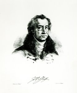 Johann Wolfgang Goethe (1749-1831) inciso da Delacroix da Villain